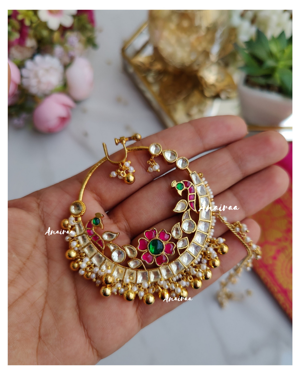 Kundan Mini Nath Designs Design Gold Nose Nathiya Jewellery
