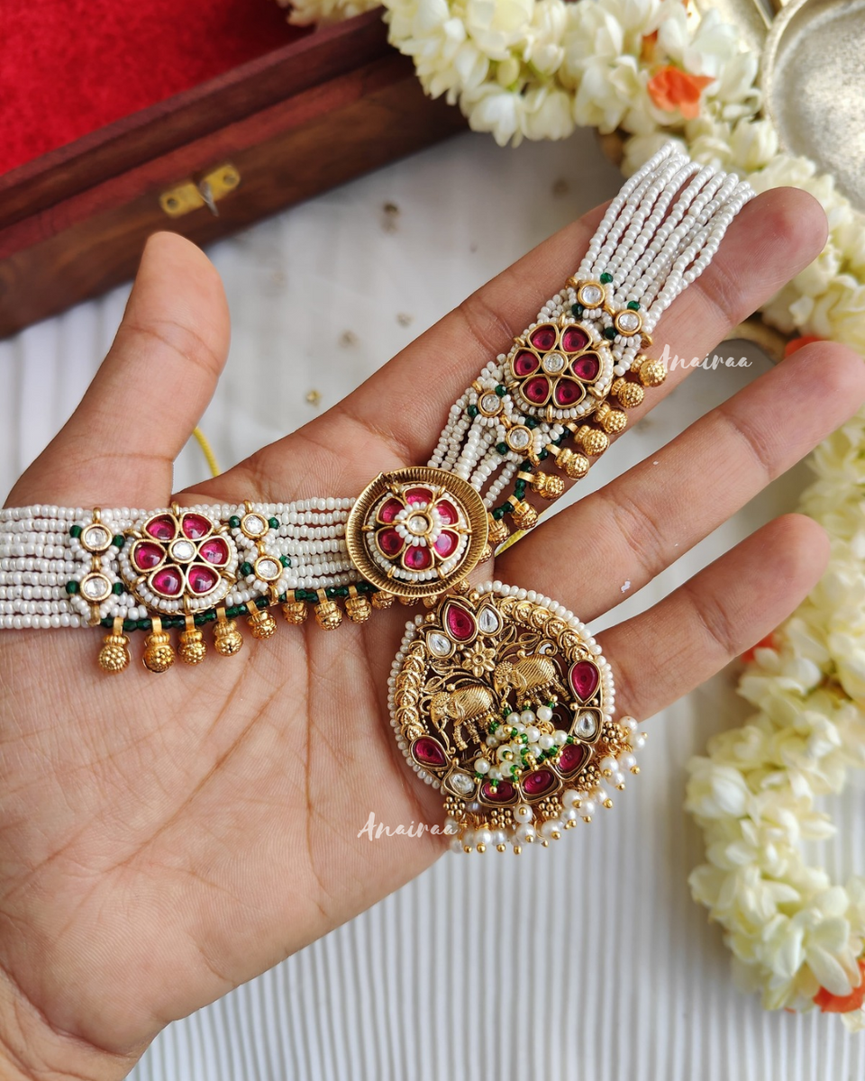 Jodhpuri Rakhdi Set Design Antique Choker Set