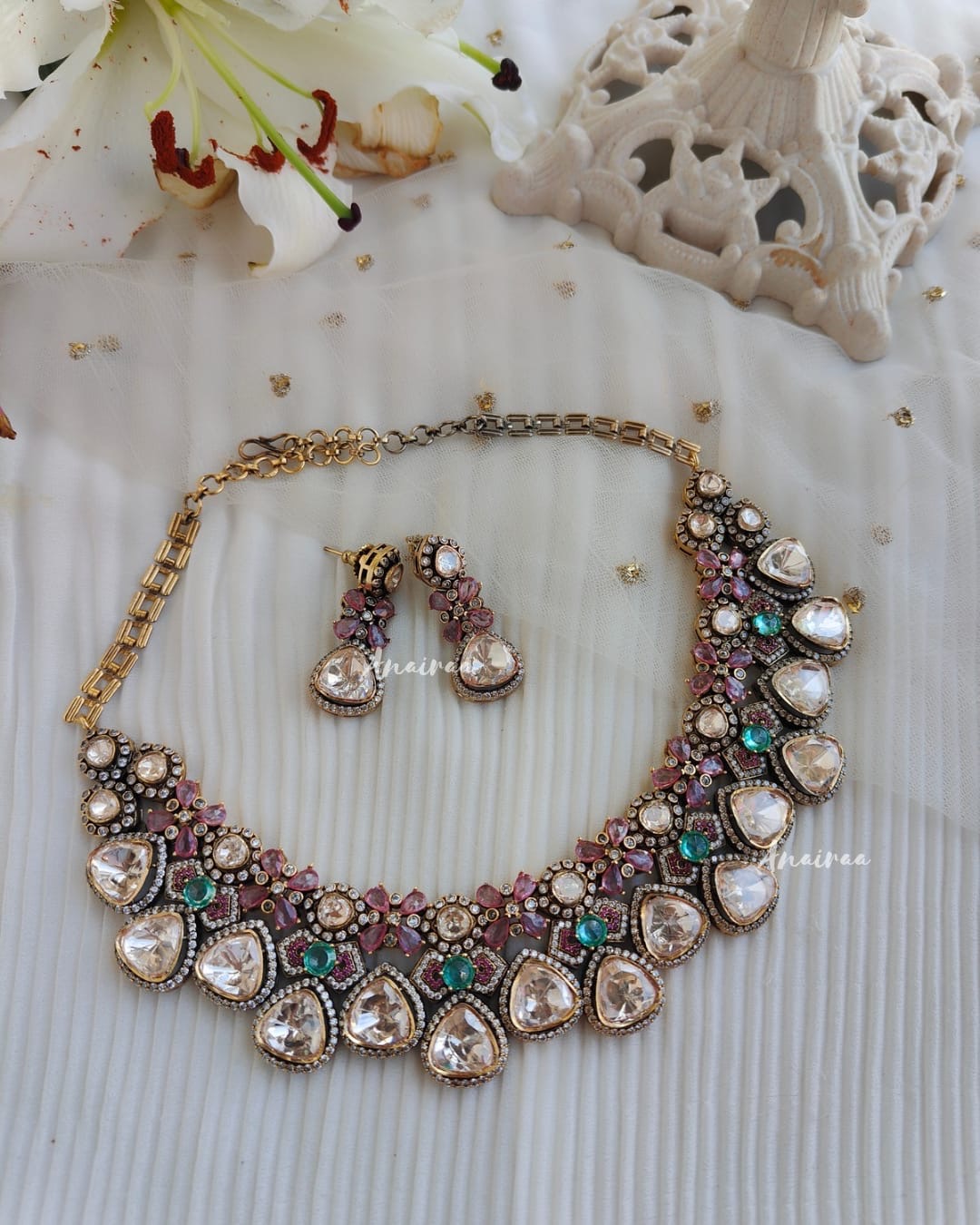 Emily Moissanite necklace set