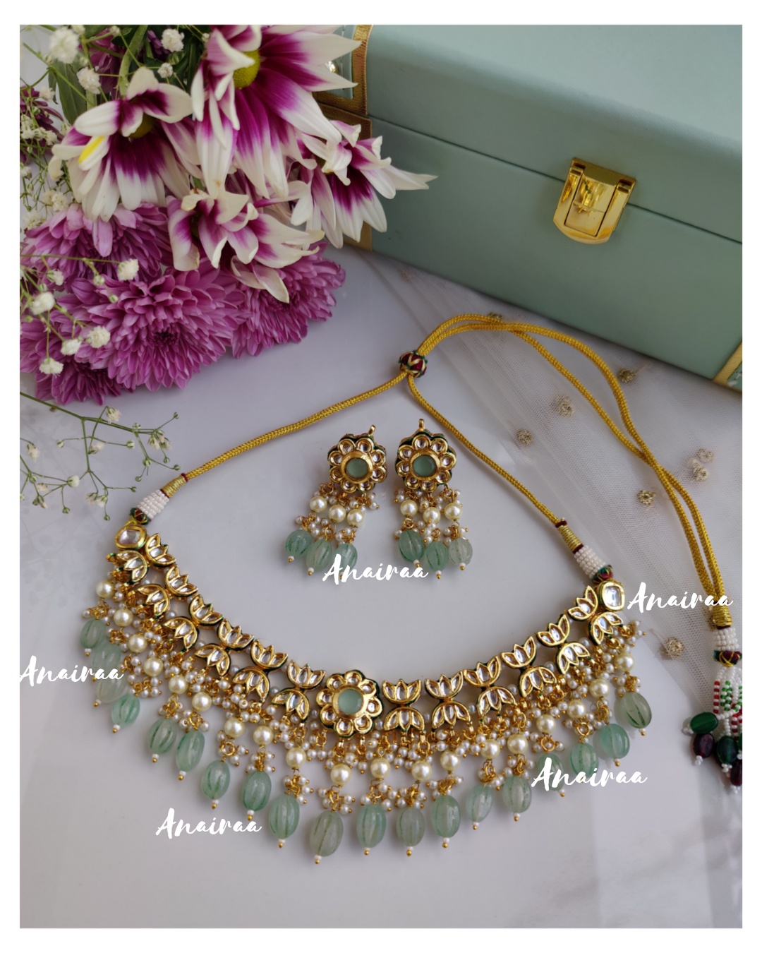 Bikaneri Kundan Choker Set(dispatch time 2 to 3 weeks)