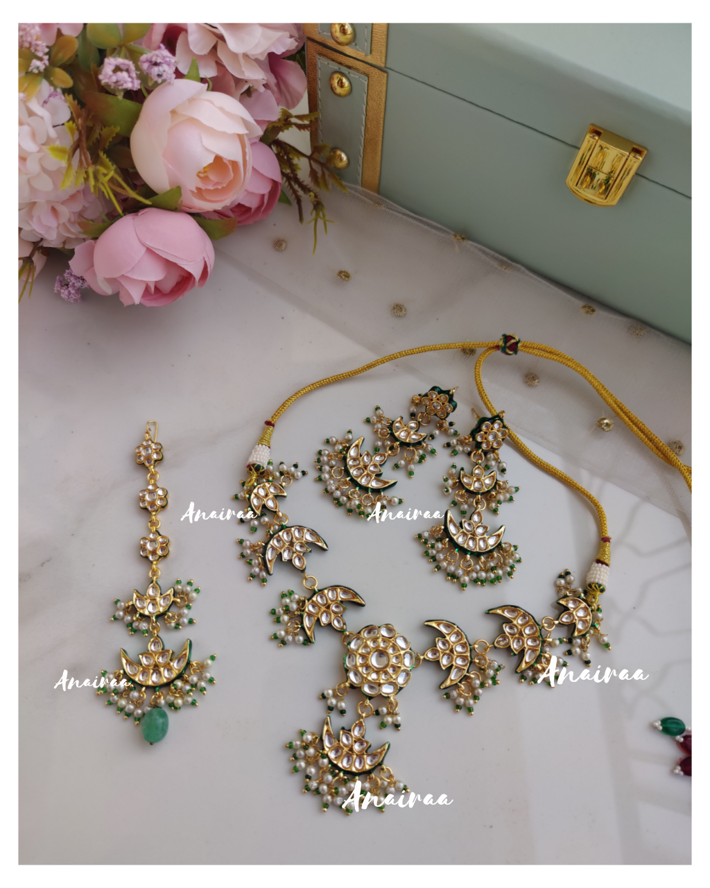 Bikaneri Kundan necklace set