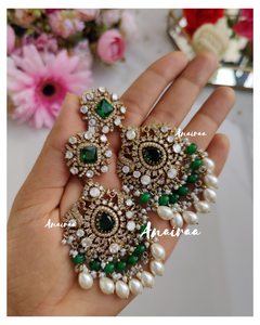 Emerald Victorian earrings