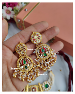 Paachi kundan gold lookalike set