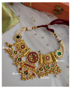 Paachi kundan gold lookalike set