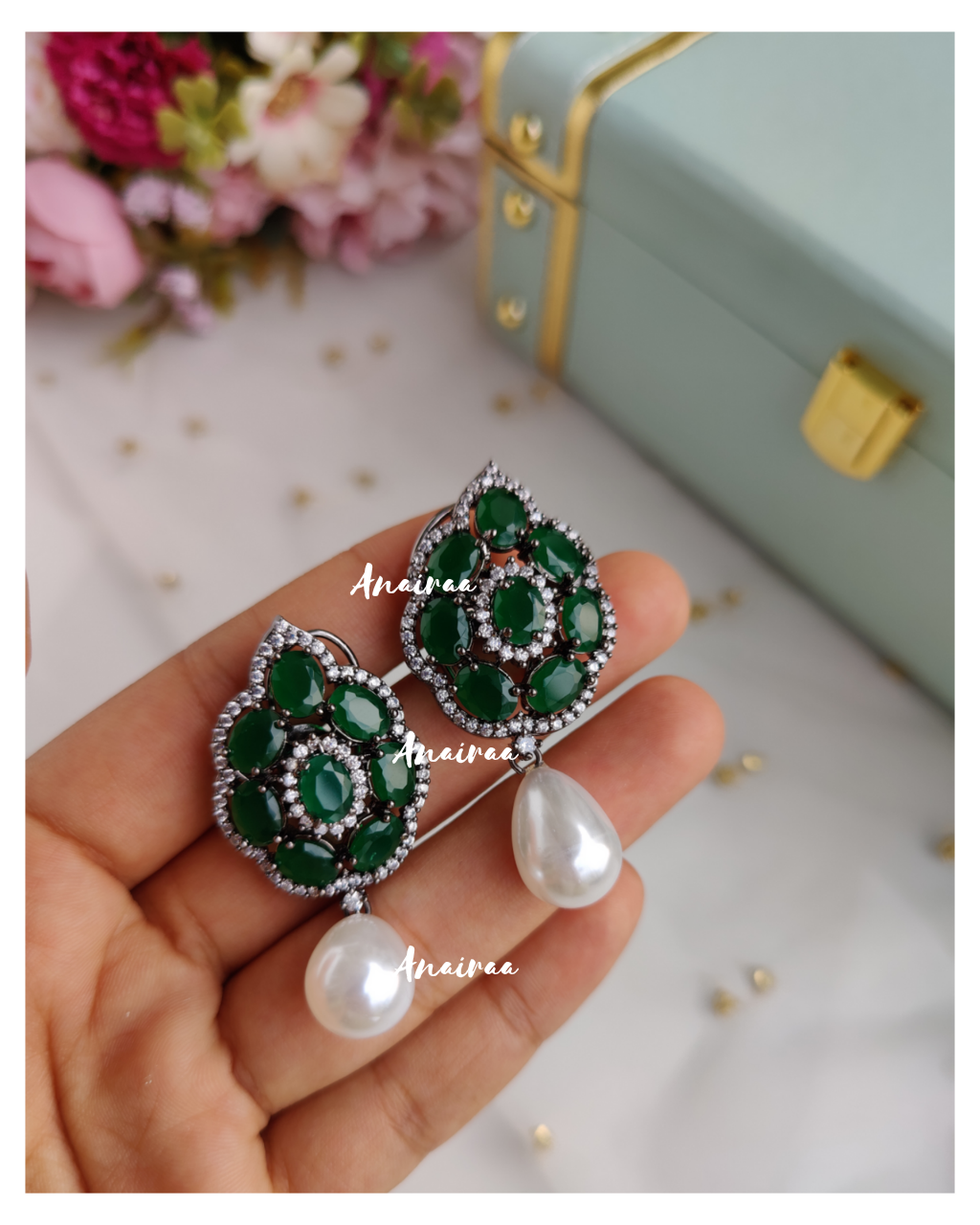 Emerald AD studs