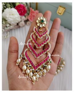 Ruby Paachi kundan earrings