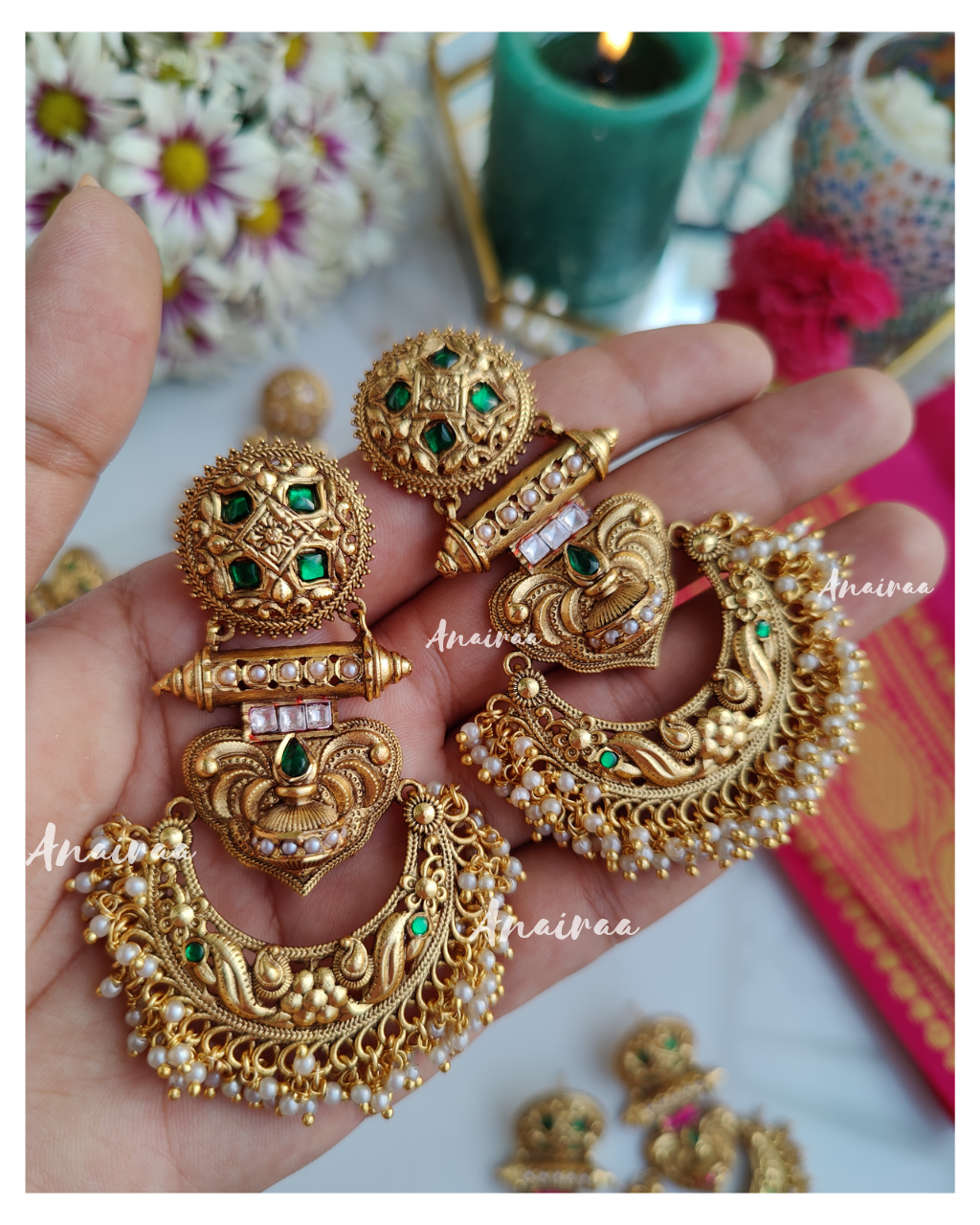 Indian Traditional Wedding Earrings Gold Plated Stud Ethnic Fashion  Jewellery | eBay