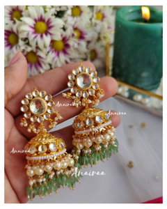 Paachi kundan Jhumkas