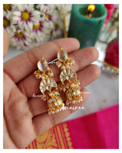 Paachi kundan Jhumkas