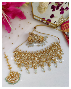 Paachi kundan choker bridal set(dispatch 3 to 4 weeks)