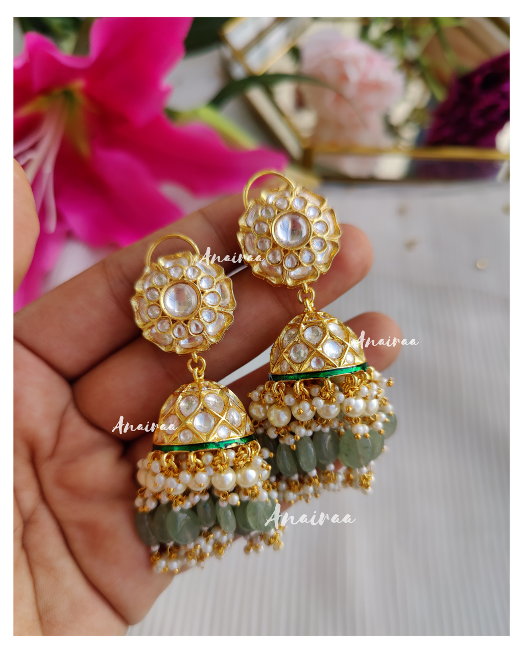 Paachi kundan Rani haar set anairaa