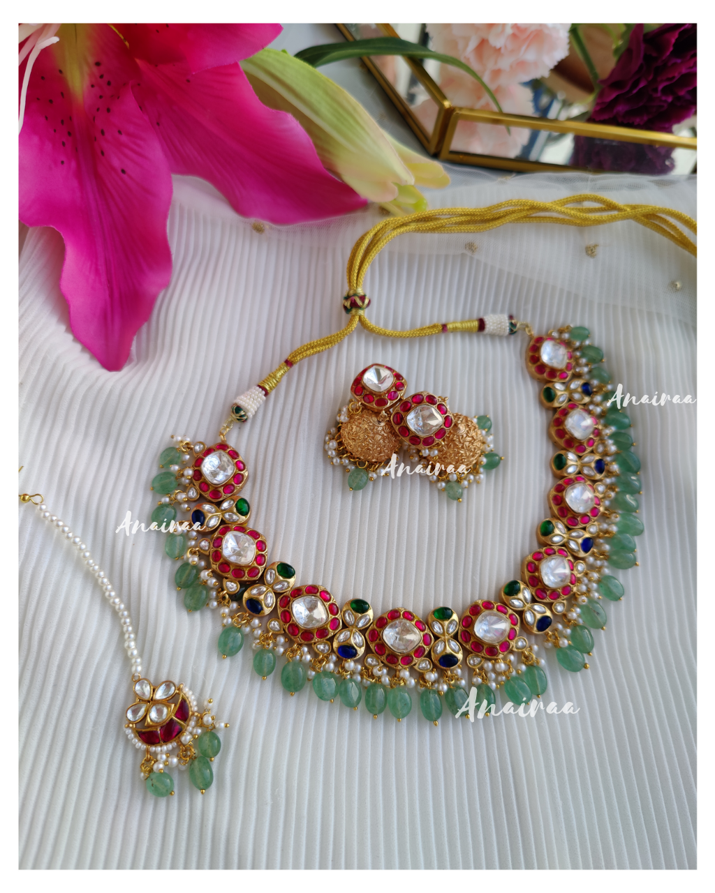 Polki jadau necklace set