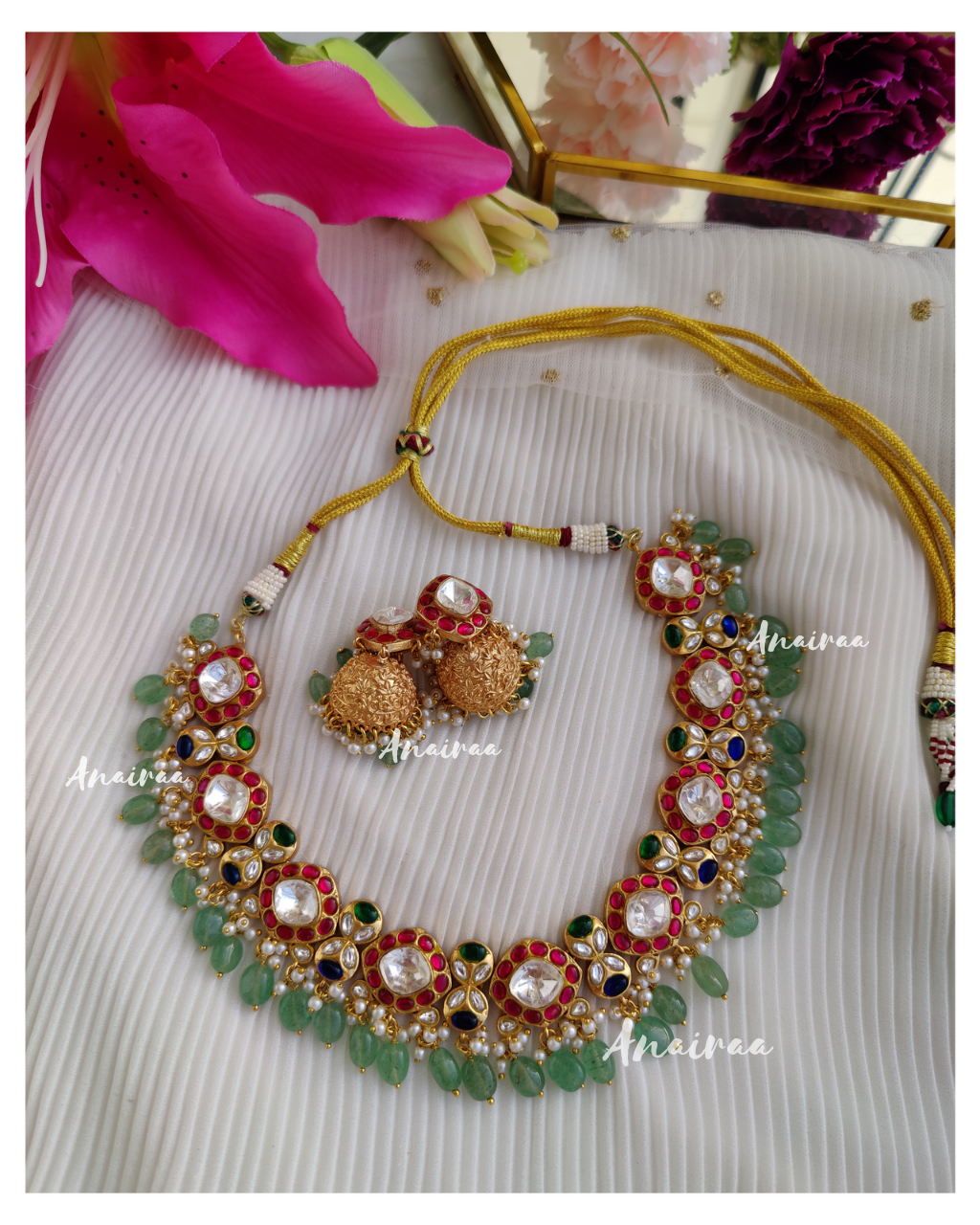 Polki jadau necklace set