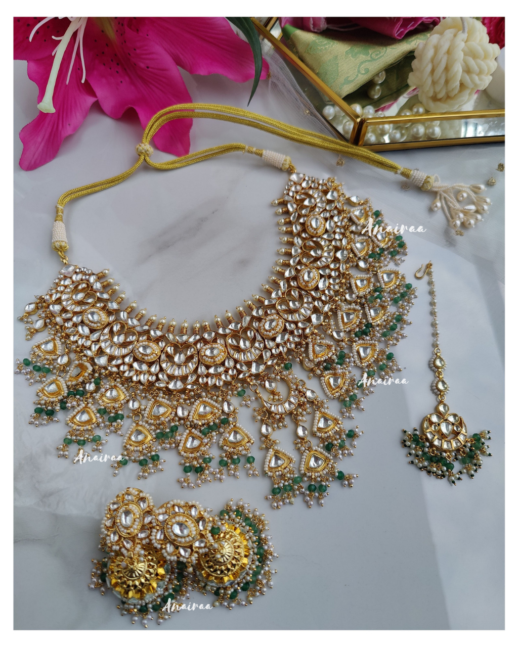 Paachi kundan bridal necklace set (dispatch time 4-5 weeks)