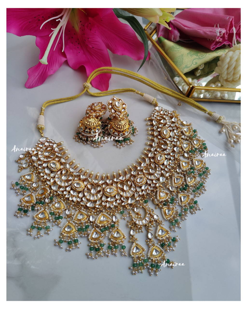 Paachi kundan bridal necklace set (dispatch time 4-5 weeks)