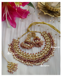 Juhi Paachi kundan bridal set