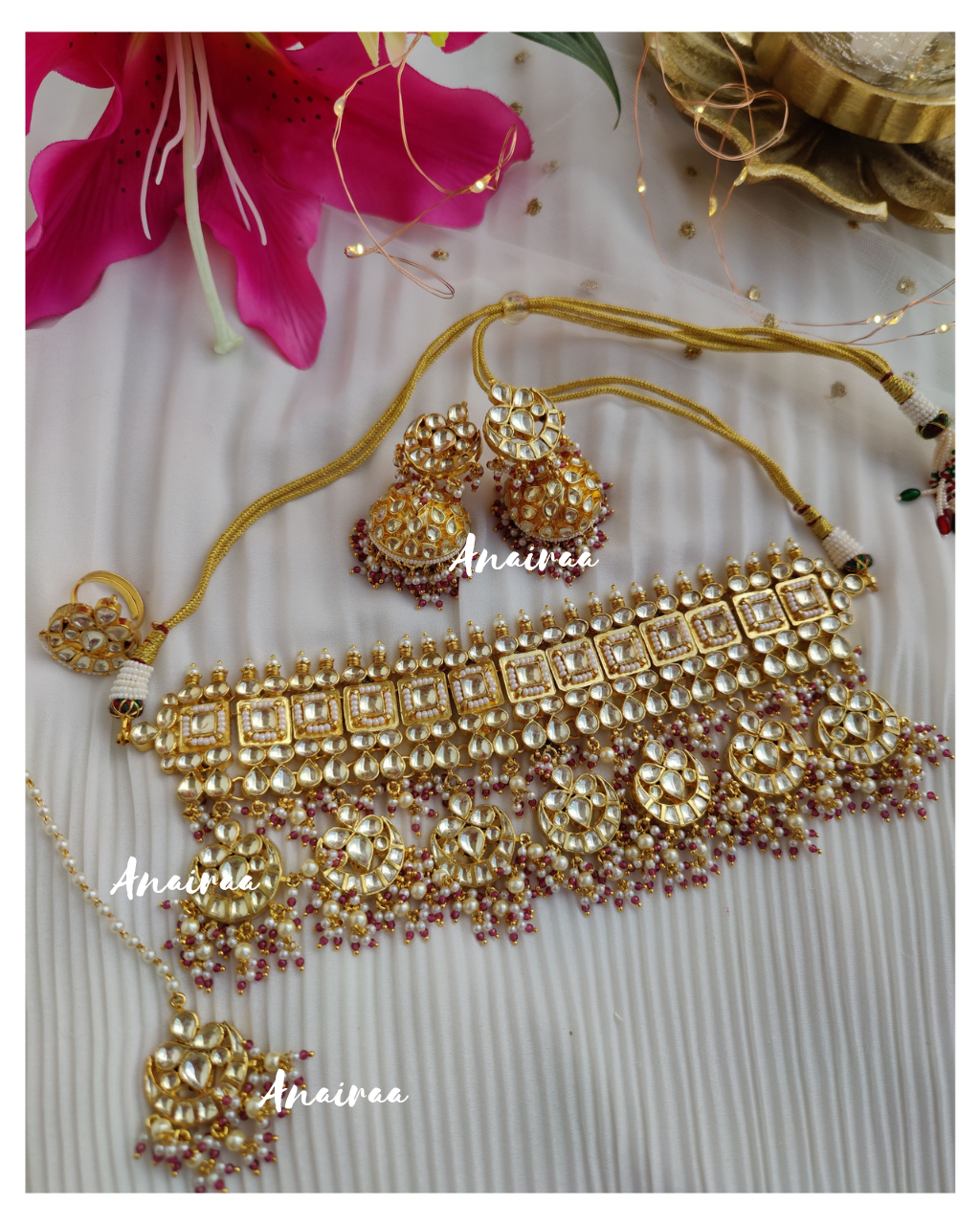 Paachi kundan choker set dispatch time 5 to 6 weeks