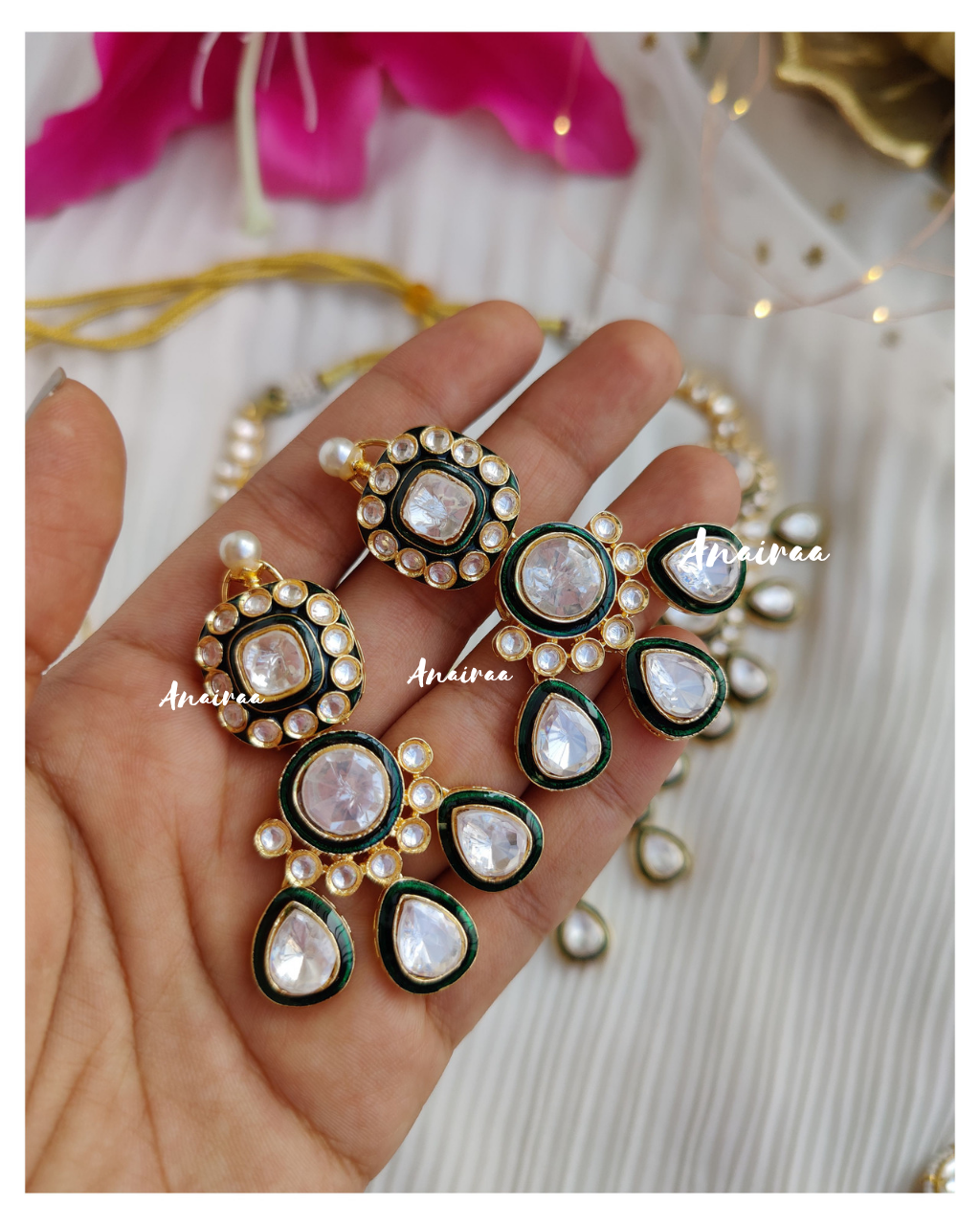 Polki necklace set