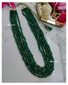 Emerald bead necklace