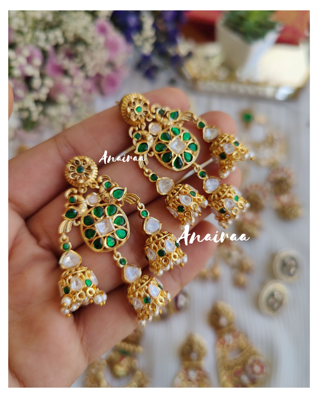 Antique jhumki earrings