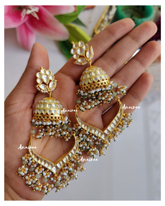 Paachi kundan chandbali Jhumka