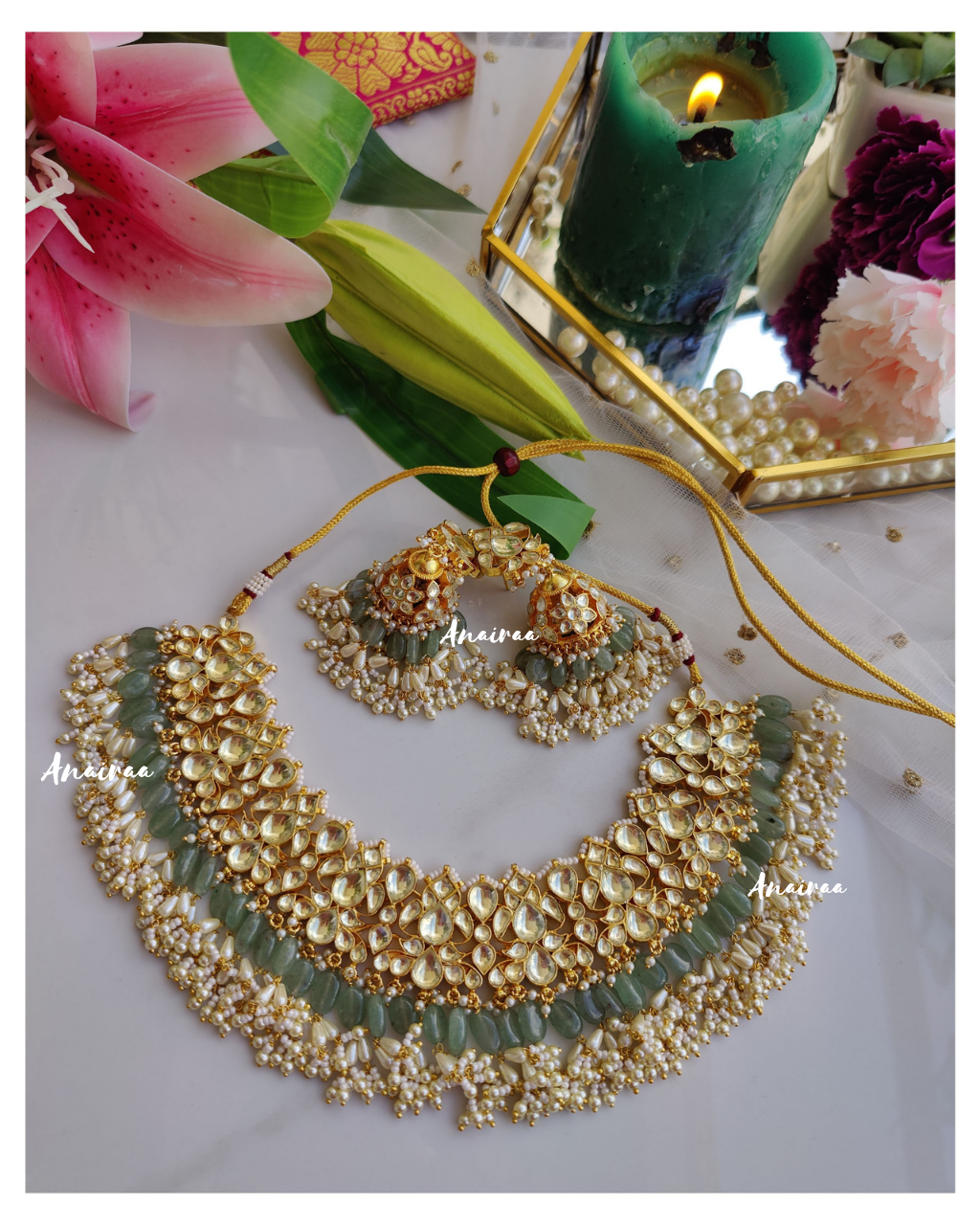 Paachi kundan necklace set(Dispatch time 2 to 3 weeks)