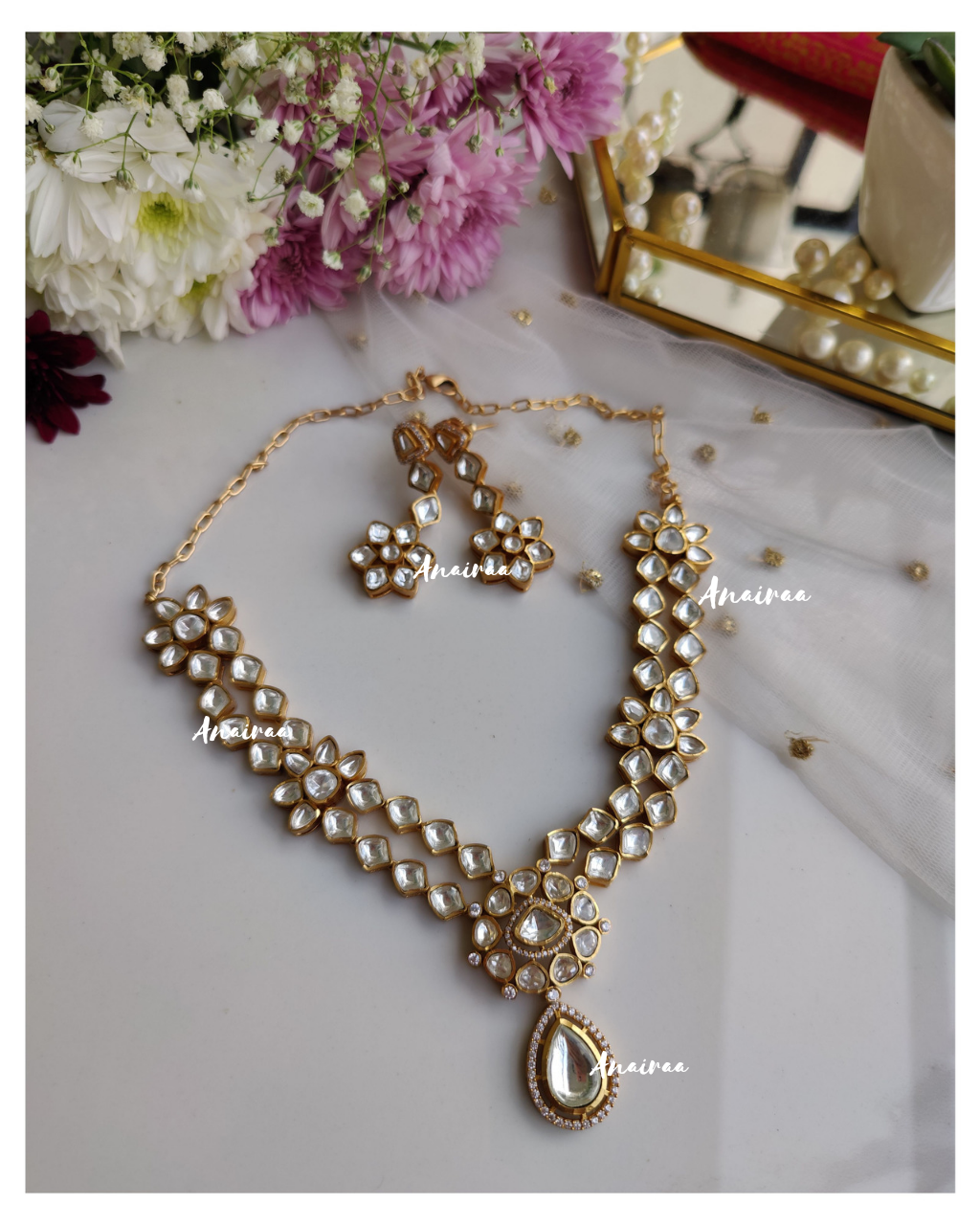 Polki necklace set