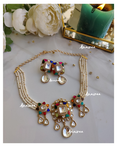 Navratan Polki choker set