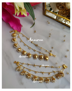 Pearls jhumki earchains