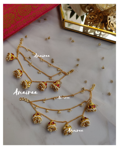 Paachi kundan jhumki earchains