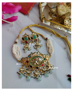 Navratan kundan choker set