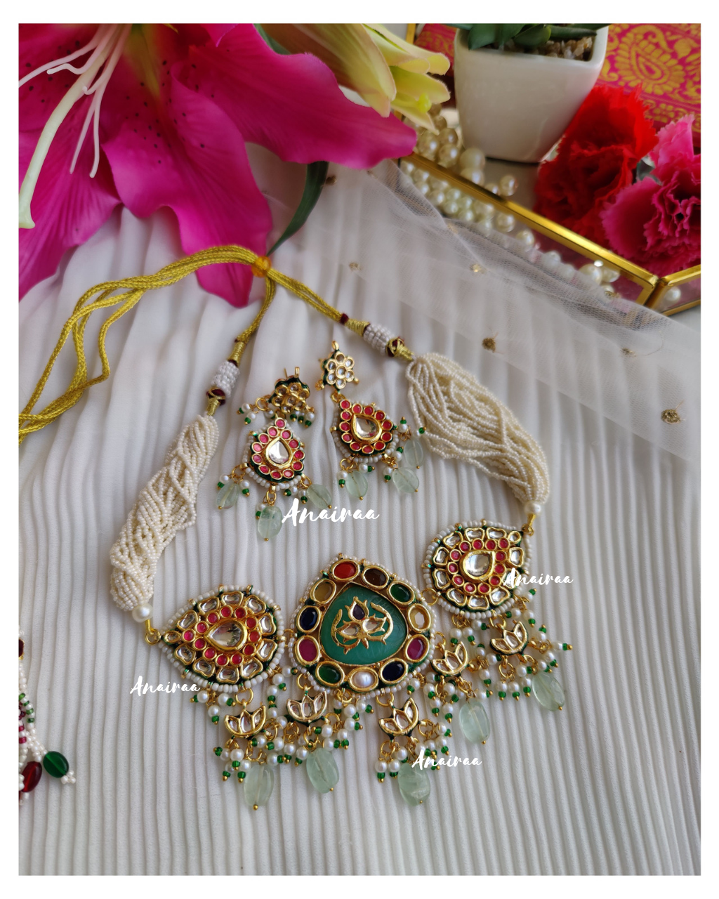 Navratan kundan choker set