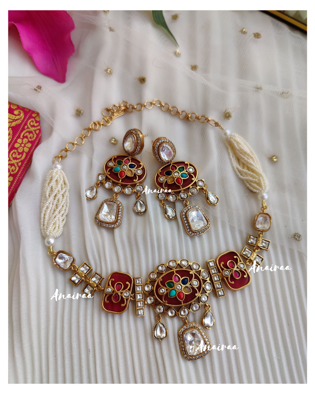 Navratan kadi kundan choker set