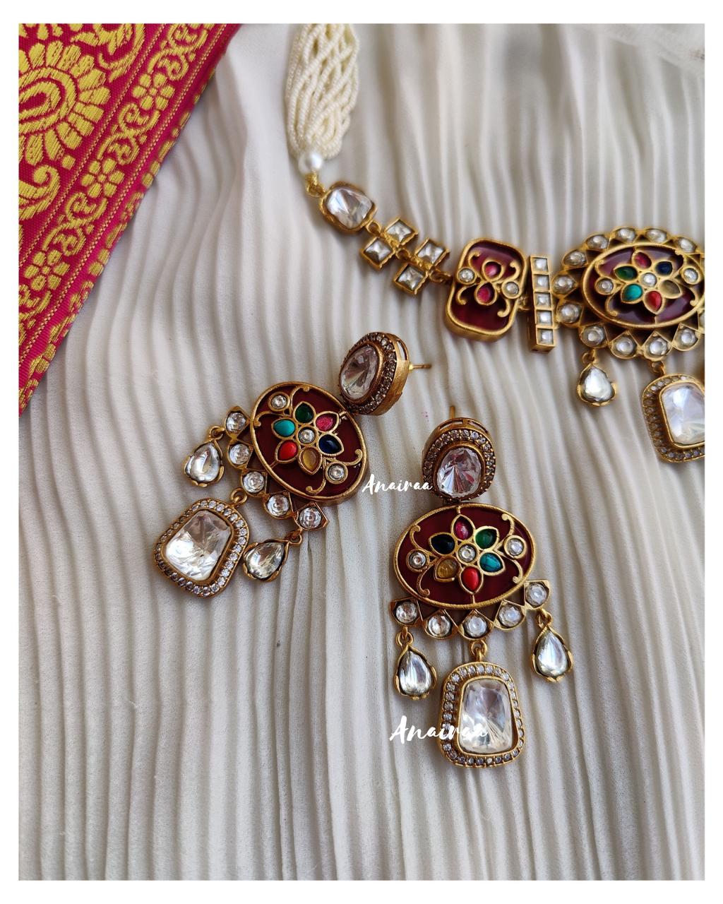 Navratan kadi kundan choker set