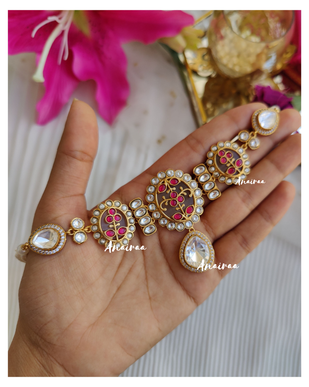 Ruhani polki choker set