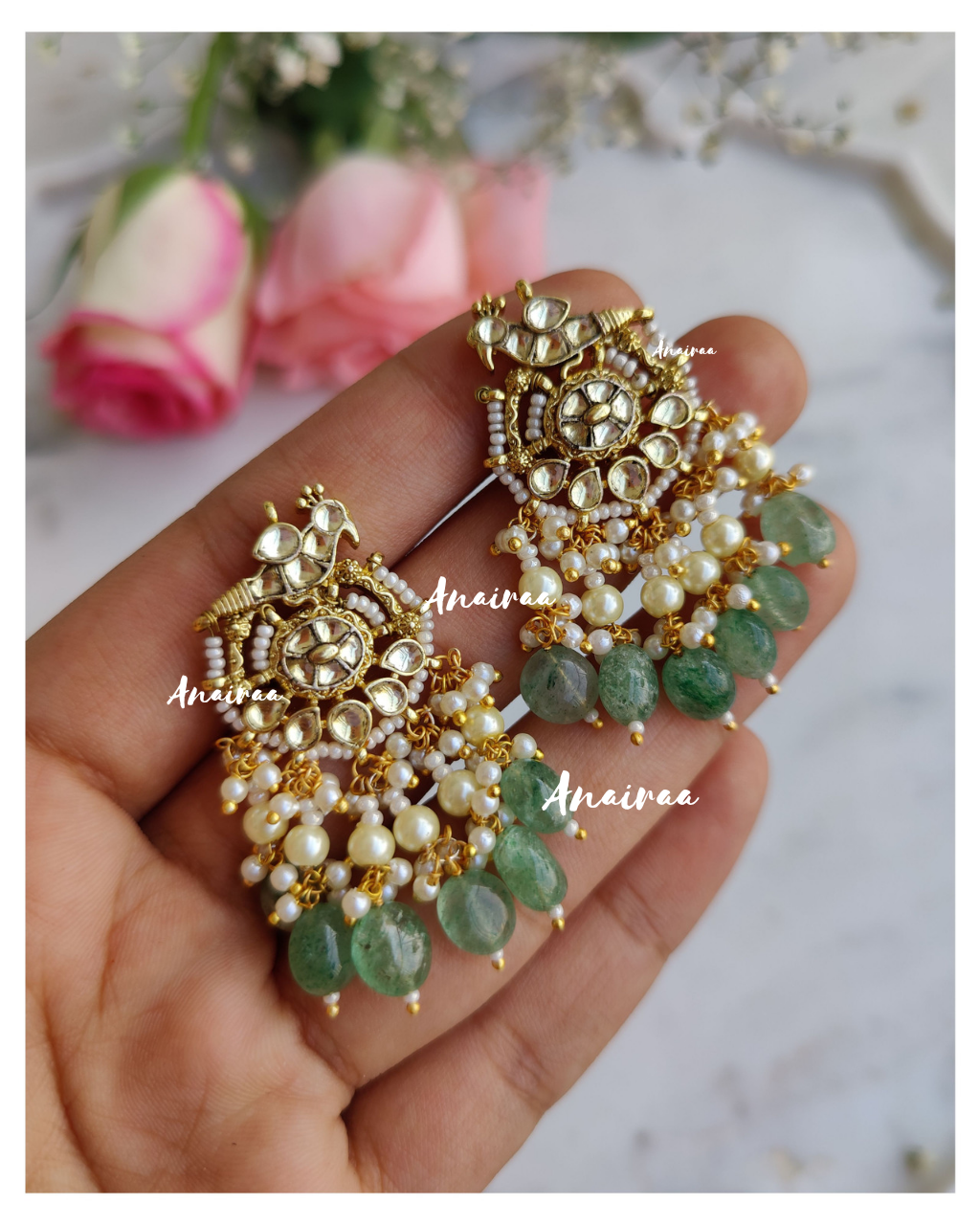 Paachi kundan earrings