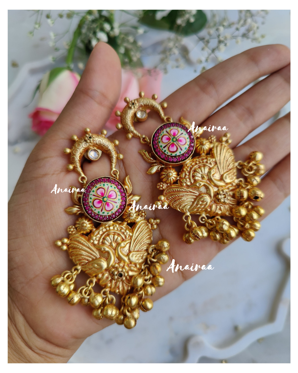 Hand-painted Antique earrings