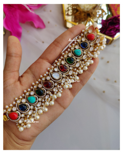 Navratan Polki choker set