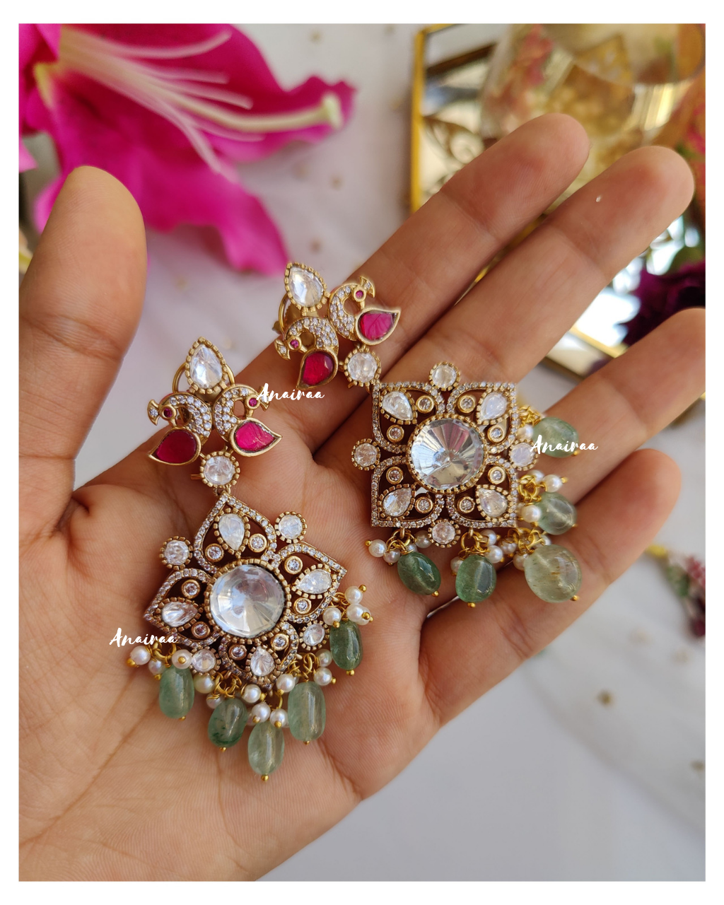 Navratan polki choker set