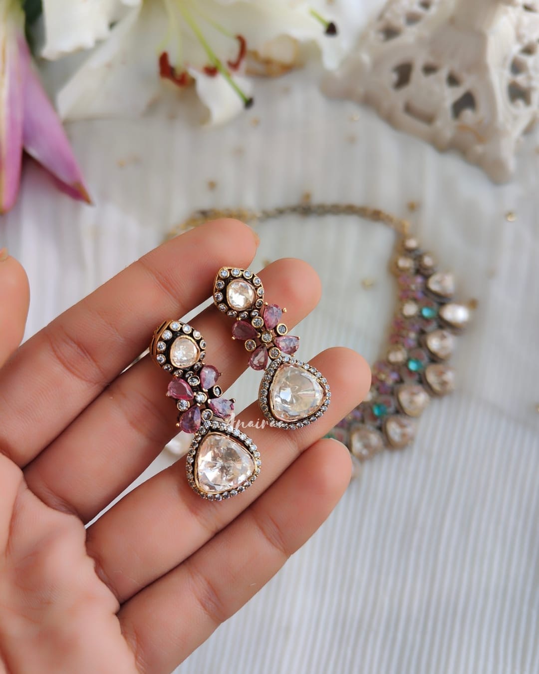 Emily Moissanite necklace set