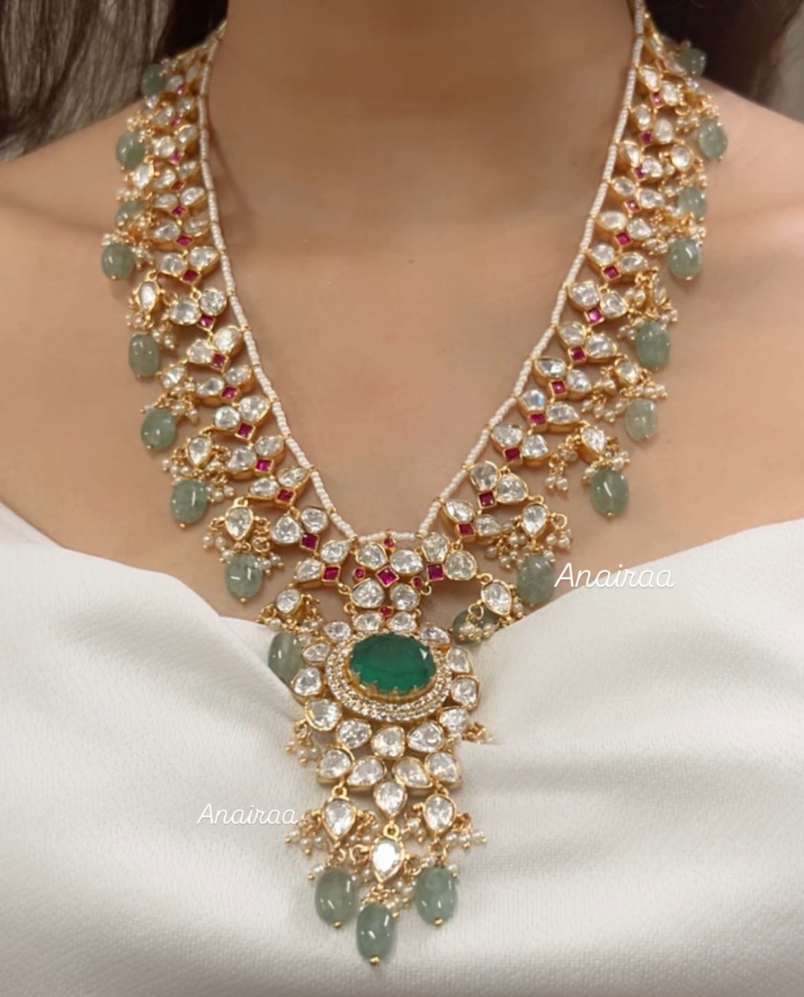 Moissanite long necklace