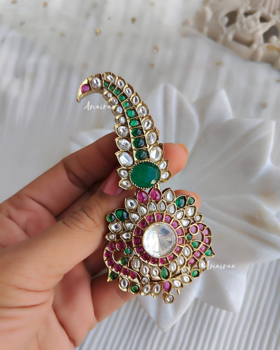 Ranbir polki moissanite kalangi