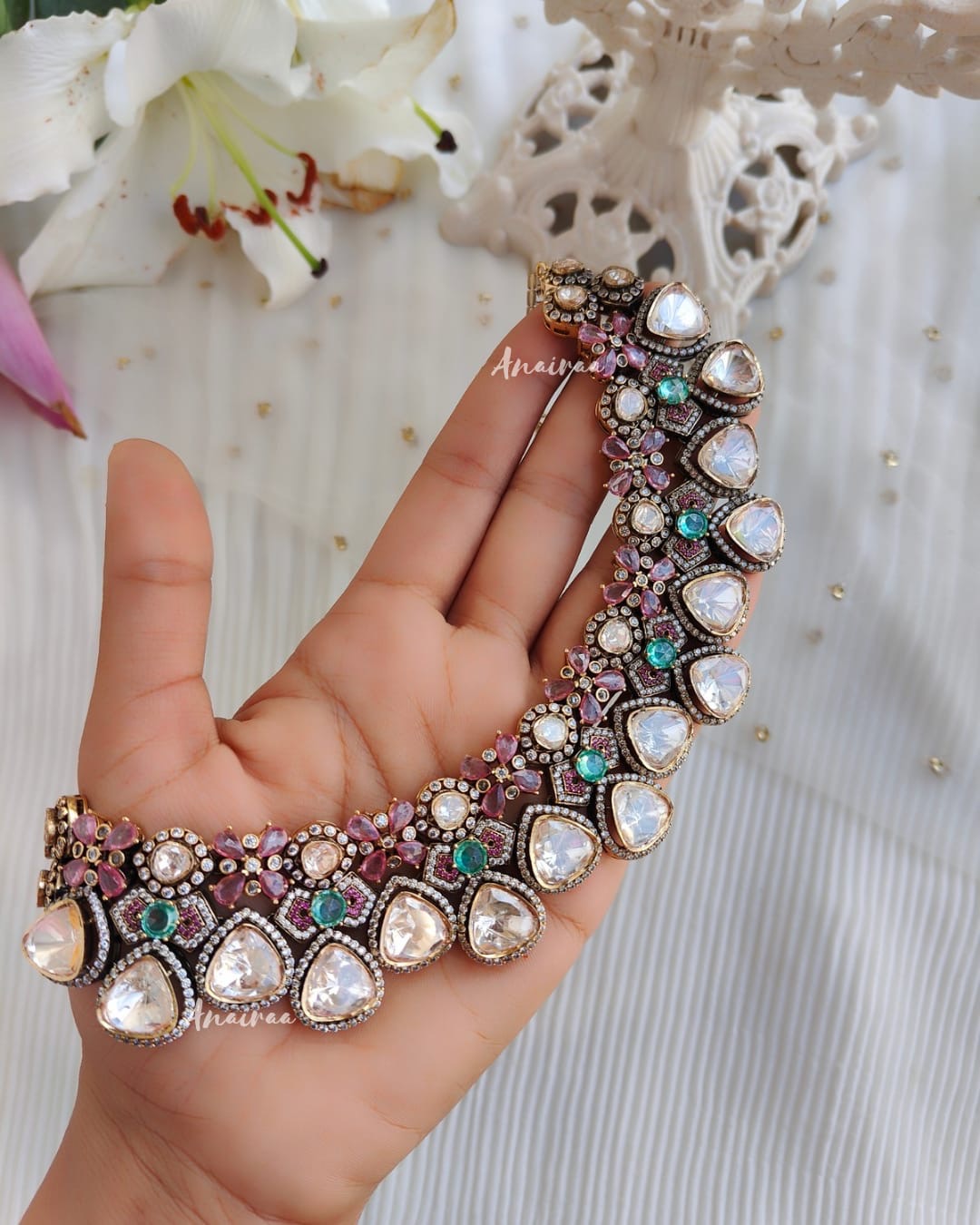 Emily Moissanite necklace set