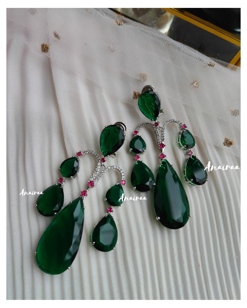 Emerald doublet earrings