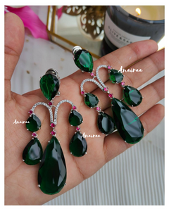 Emerald doublet earrings