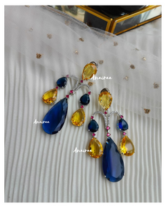 Blue sapphire doublet earrings