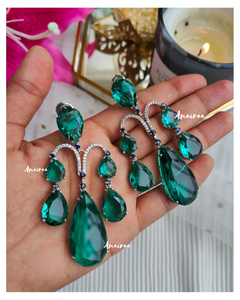 Green doublet earrings