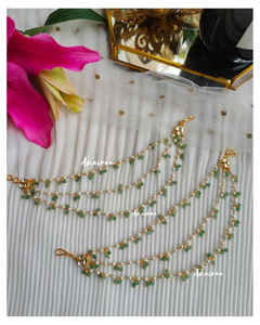 Kundan pearls earchains