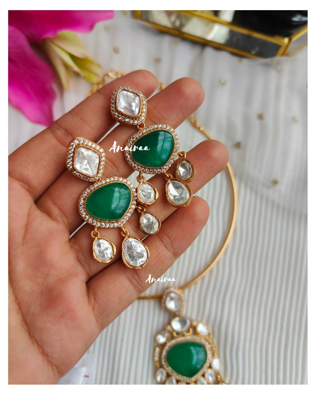 Polki emerald hasli