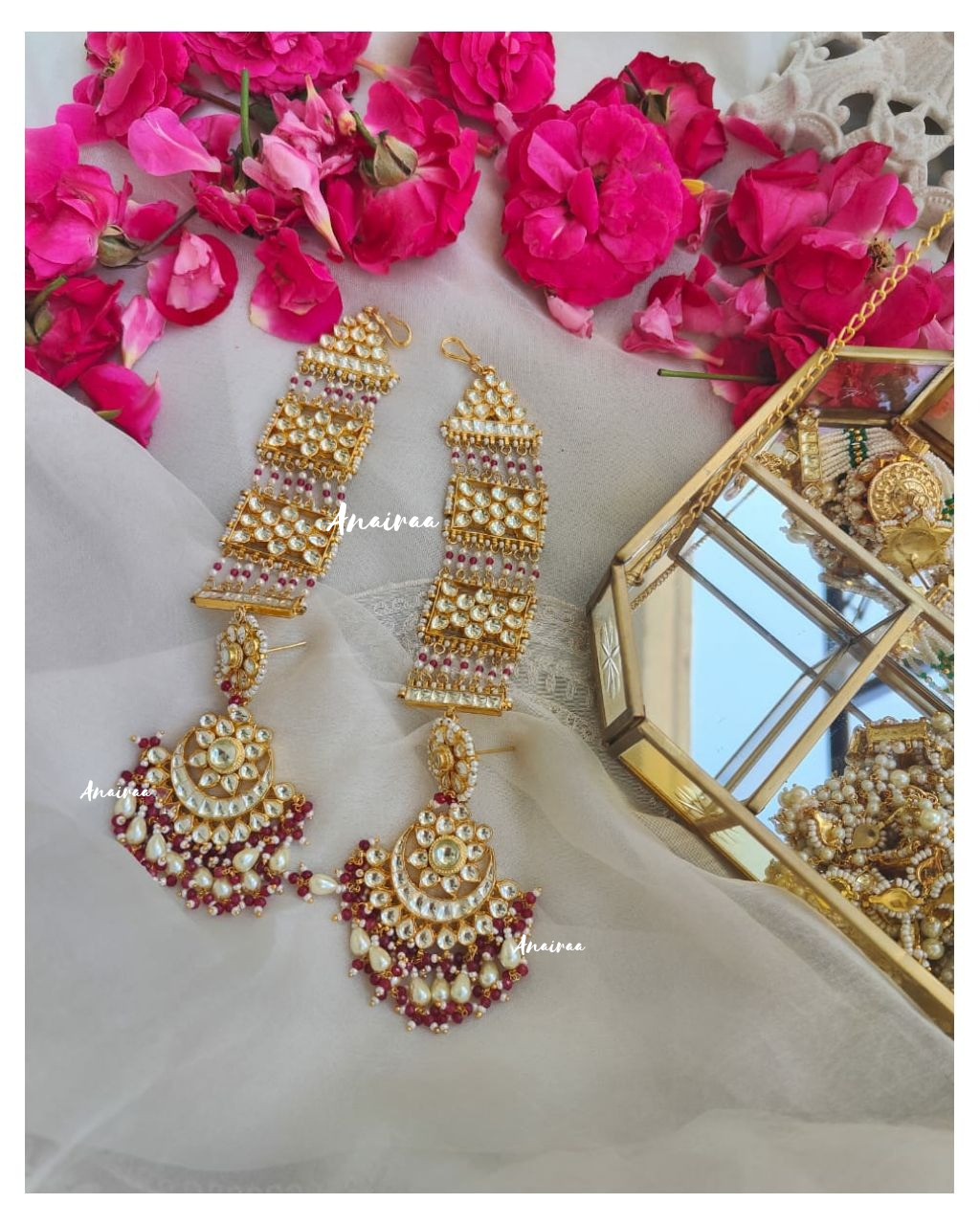 Paachi kundan earrings